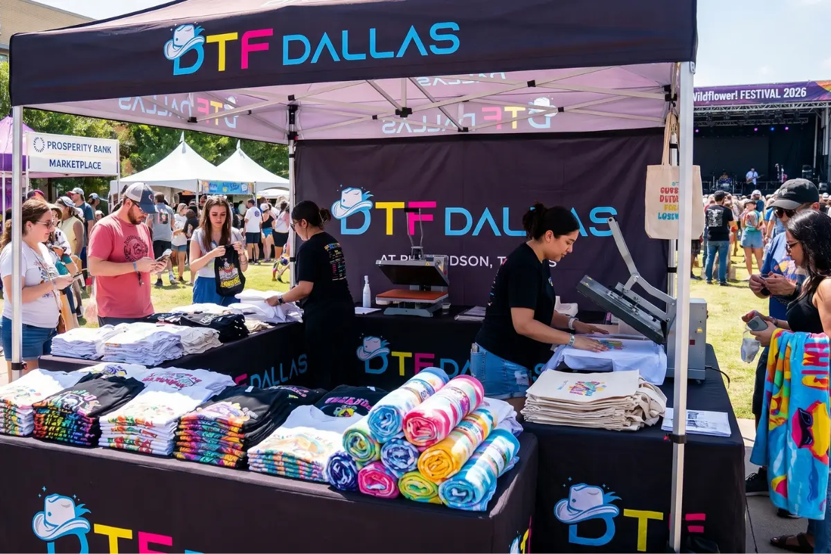 DTF Dallas at Wildflower! Festival 2026: Same-Day Band Merch and Custom Apparel in Richardson - DTF Dallas