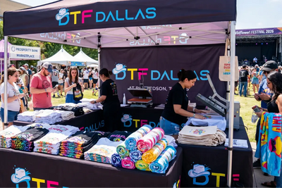 DTF Dallas at Wildflower! Festival 2026: Same-Day Band Merch and Custom Apparel in Richardson - DTF Dallas