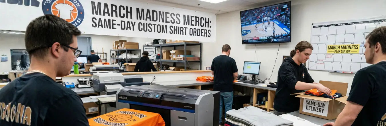 March Madness Merch: How to Turn Tournament Season Into Same-Day Custom Shirt Orders - DTF Dallas