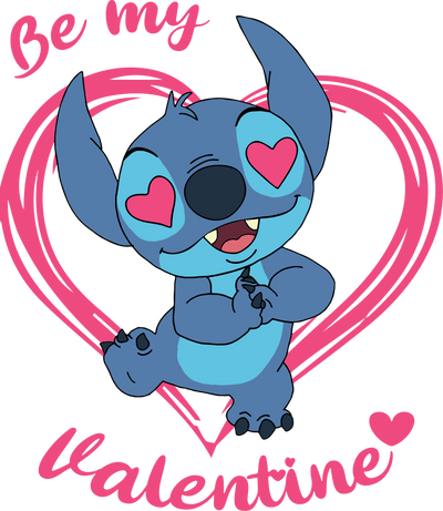 Disney Stitch Be My Valentine Design | DTF Dallas - DTF Dallas