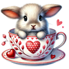 Valentine's Day Bunny Love Design | DTF Dallas - DTF Dallas