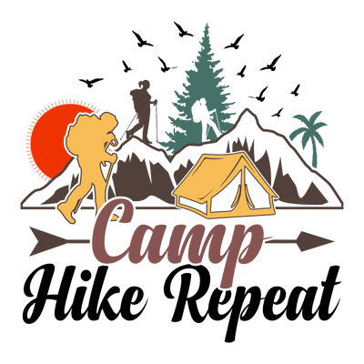 Camp Hike Design - DTF Ready To Press - DTF Dallas