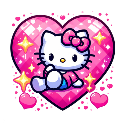 Hello Kitty Kiss Me Valentine's Day Design | DTF Dallas - DTF Dallas