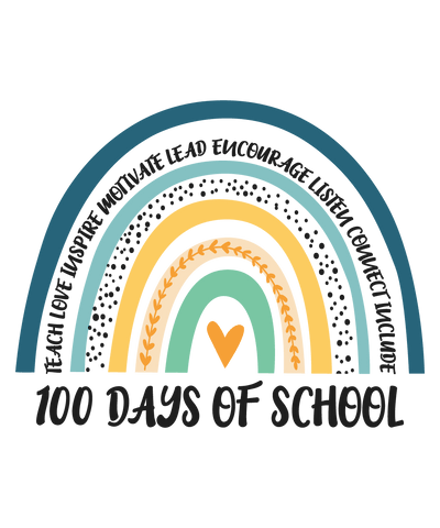 100 Days Of School Design - DTF Ready To Press - DTF Dallas