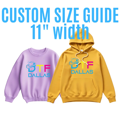 DTF Transfers by Size - DTF Dallas