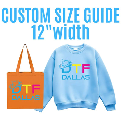 DTF Transfers by Size - DTF Dallas