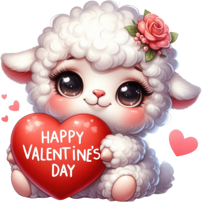 Happy Valentine's Day Sheep Design | DTF Dallas - DTF Dallas