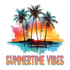 Cool Summertime Vibes Design - DTF Ready To Press - DTF Dallas
