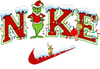 Grinch Nike Christmas Design - DTF Ready To Press - DTF Dallas