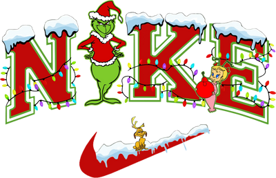 Grinch Nike Christmas Design - DTF Ready To Press - DTF Dallas