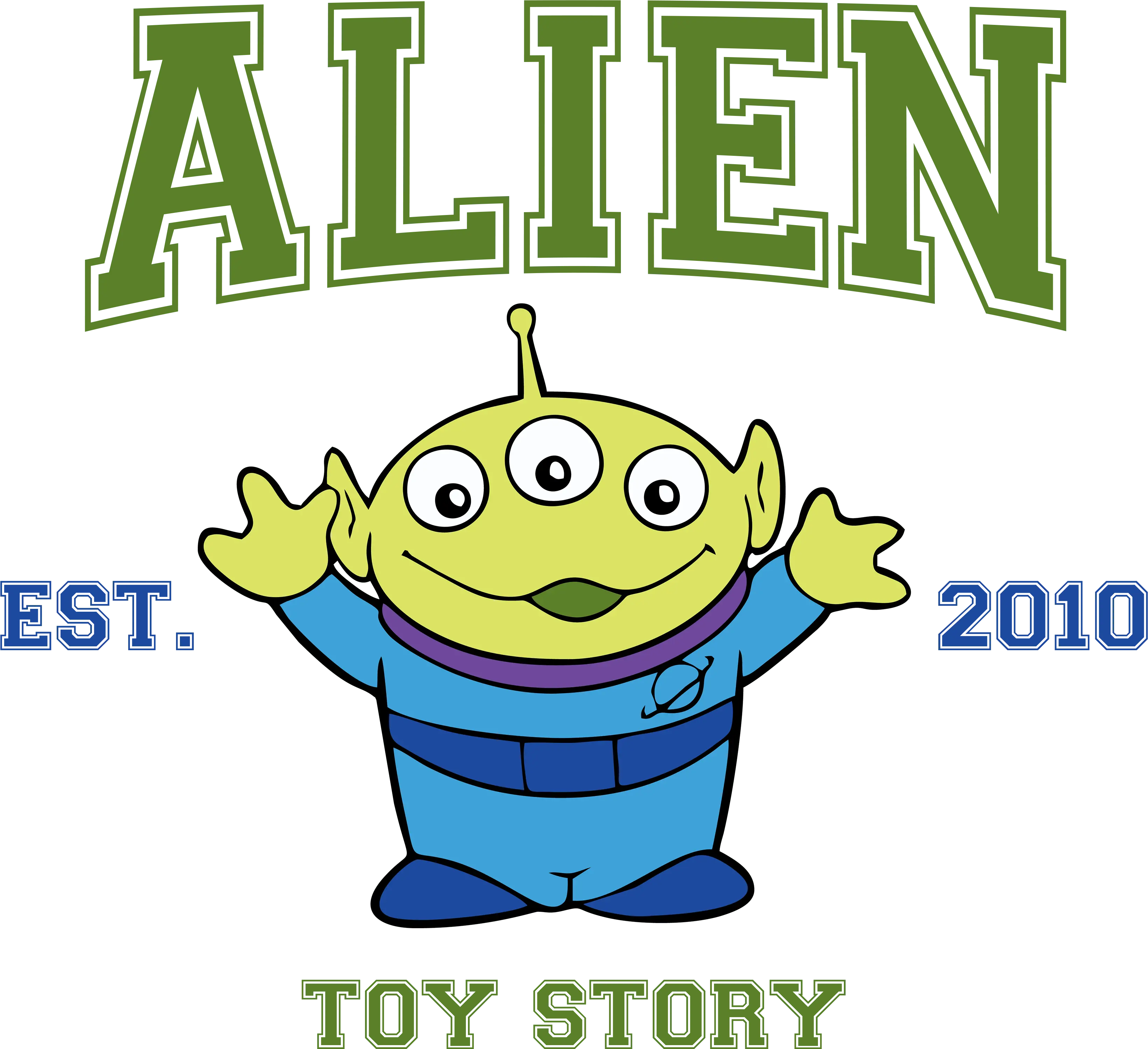 Toy Story Clipart Alien Disney Toy Story Alien Design DTF Ready To