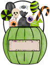 Halloween Green Candy Bucket Design | DTF Dallas - DTF Dallas