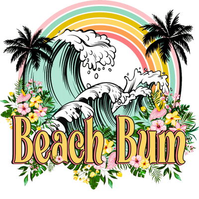 Beach Bom Design - DTF Ready To Press - DTF Dallas