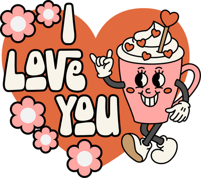 I Love You Valentine's Day Design - DTF Ready To Press - DTF Dallas