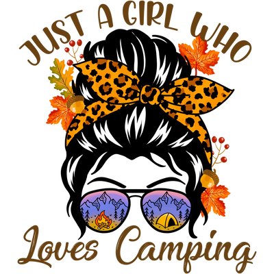 Just a Girl Who Loves Camping Design DTF (V1) | DTF Dallas - DTF Dallas