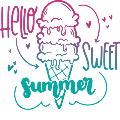 Hello Sweet Summer Design - DTF Ready To Press - DTF Dallas