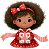 Girl Holding A Present Design | DTF Dallas - DTF Dallas
