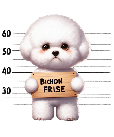 Puppy Bichon Frise Dog Design - DTF Ready To Press - DTF Dallas