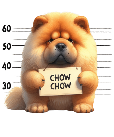 Cute Chow Chow Design - DTF Ready To Press - DTF Dallas