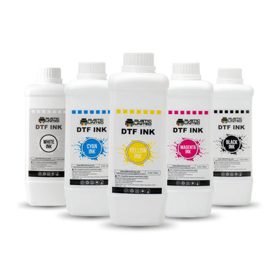DTF INK bottles with 5 colours