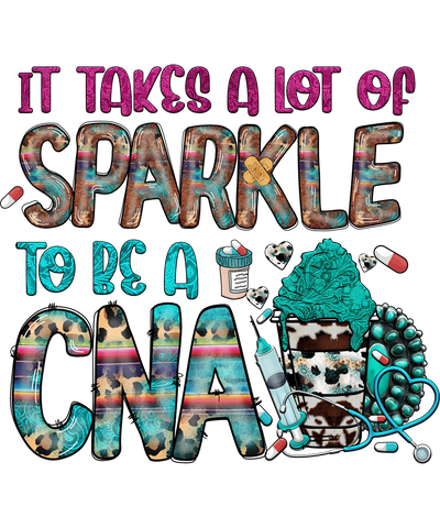 Sparkle CNA Western Design - DTF Ready To Press - DTF Dallas