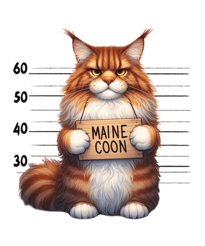 Maine Coon Design - DTF Ready To Press - DTF Dallas