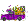 Truck Lover Mardi Gras Design - DTF Ready To Press - DTF Dallas