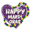 Happy Mardi Gras Design DTF-Ready to Press (V1) | DTF Dallas - DTF Dallas