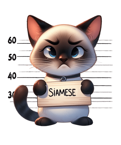 Siamese Cat Kitten Design - DTF Ready To Press - DTF Dallas