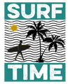 Surf Time Design - DTF Ready To Press - DTF Dallas