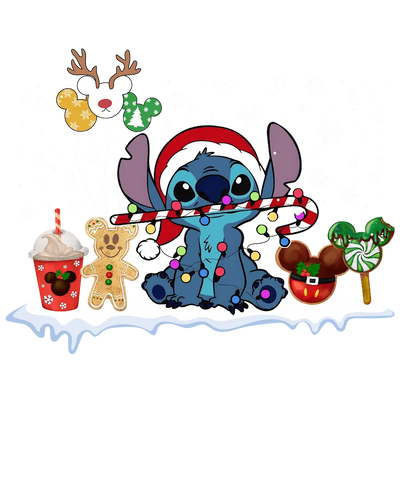 Stitch Christmas Design - DTF Ready To Press - DTF Dallas