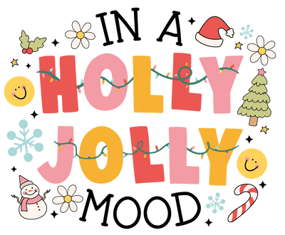 Holly Jolly Christmas Design DTF-Ready (V2) | DTF Dallas - DTF Dallas
