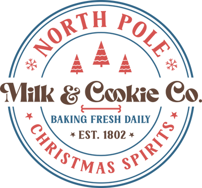 Milk Cookie Co. Christmas Design - DTF Ready To Press - DTF Dallas