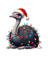 Christmas Ostrich Tree Design - DTF Ready To Press - DTF Dallas