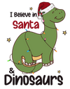 Santa and Dinosaurs Christmas Design | DTF Dallas - DTF Dallas