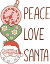 Peace Love Santa Christmas Design | DTF Dallas - DTF Dallas
