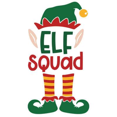 Elf Squad Christmas Design - DTF Ready To Press - DTF Dallas