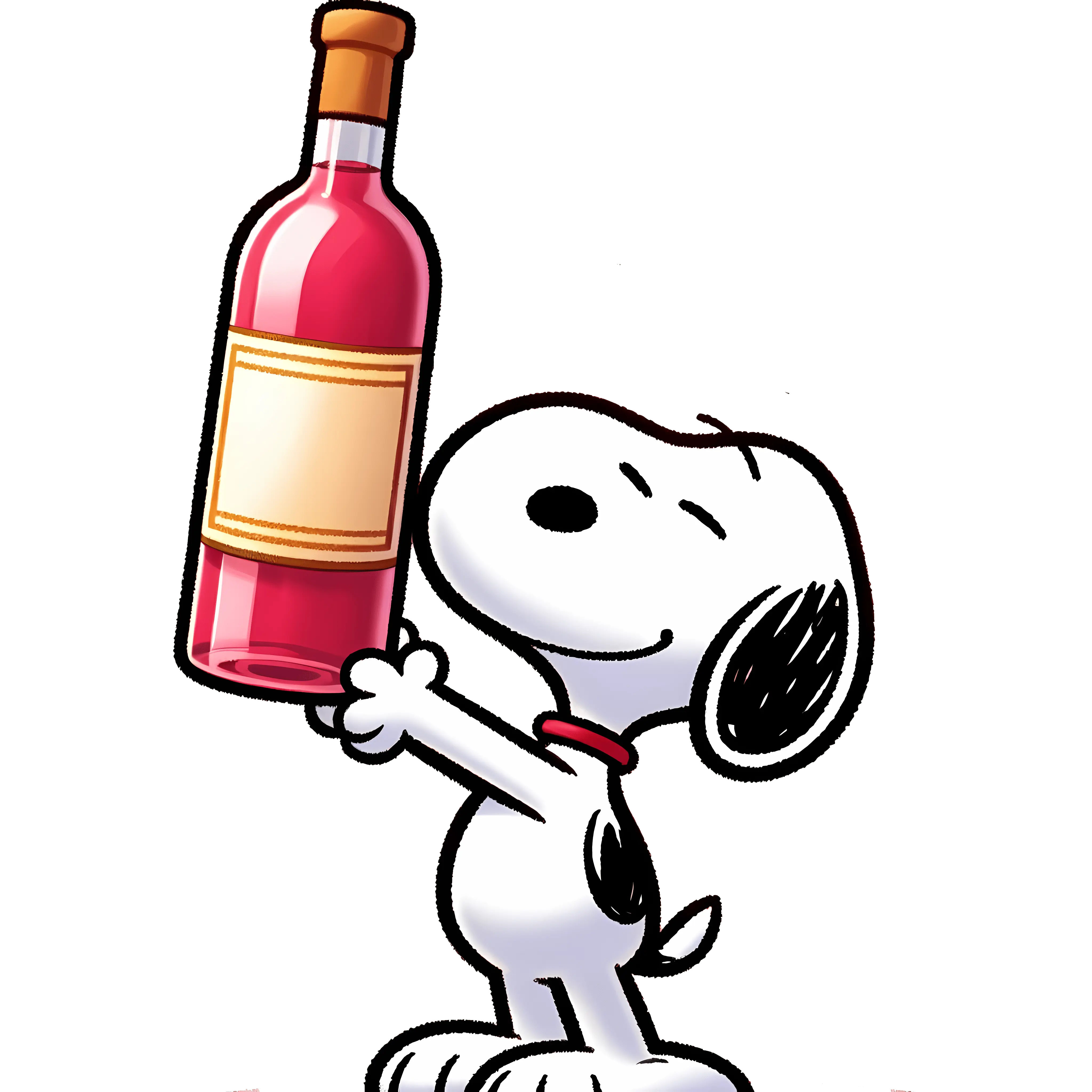 The Peanuts Snoopy Wine Cartoon Design | DTF Dallas