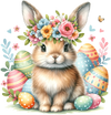 Cute Easter Bunny with Eggs Design | DTF Dallas - DTF Dallas