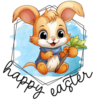 Happy Easter Cute Bunny DTF-Ready to Press (V2) | DTF Dallas - DTF Dallas