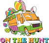 On The Hunt Easter Design - DTF Ready To Press - DTF Dallas
