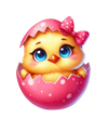 Happy easter Cute Chick Design - DTF Ready To Press - DTF Dallas
