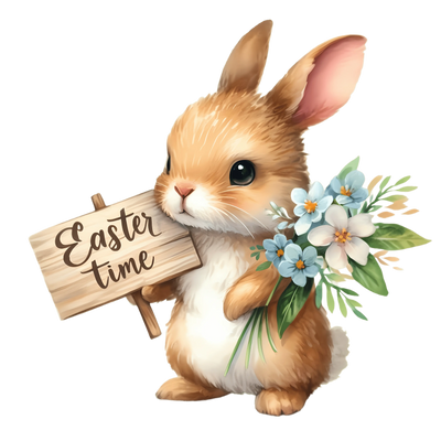 Easter Time Bunny Party Design - DTF Ready To Press - DTF Dallas