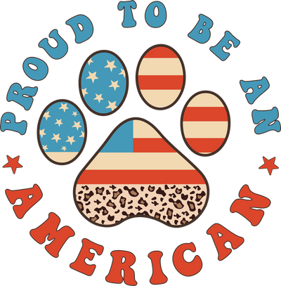 Proud To Be An American Design - DTF Ready To Press - DTF Dallas