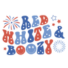 Red White Boozy Design - DTF Ready To Press - DTF Dallas