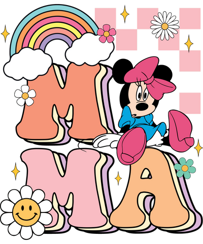 Mama Minnie Mouse Design - DTF Ready To Press - DTF Dallas