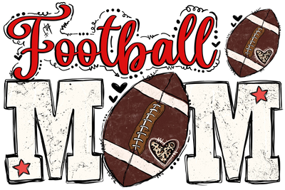 Football Mom Design - DTF Ready To Press - DTF Dallas