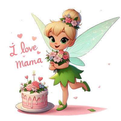 Tinker Bell Mother's Day Design - DTF Ready To Press - DTF Dallas