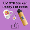 UV DTF Custom Sticker Transfers by Size - DTF Dallas