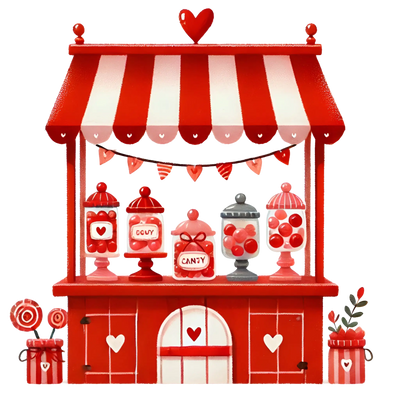 Candy Stall Valentine's Day Design | DTF Dallas - DTF Dallas